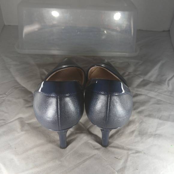 LifeStride Soft System Womens Navy DOrsay Pumps Heels Shoes Size 6.5 Wide - Picture 5 of 10